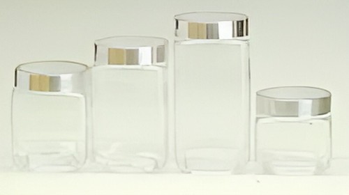 Glass storage jar cannister - 6x,