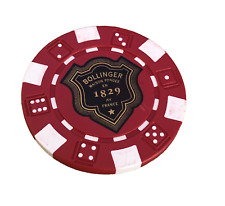 BOLLINGER CHAMPAGNE CASINO CHIP CASINO ROYALE JAMES BOND  007 NEW  X 1 RED COLOR