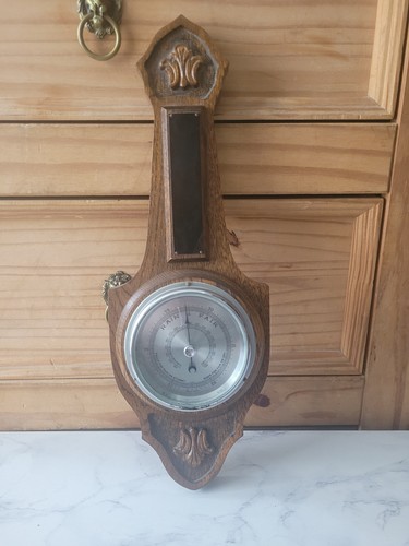 Vintage carved oak banjo - vintage,