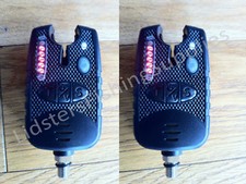 2 NEW CARP FISHING BITE ALARMS RUNNING RED LEDS DROPBACK + MORE