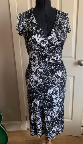 Bhs black white roses - bhs, floral