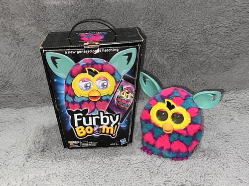 Furby boom pink white polka - furby,