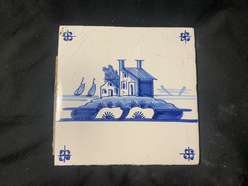Antique delft tile - antique,