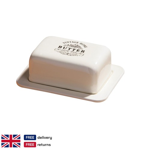 Cream ceramic butter - cream,