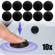 10x Car Door Anti-Shock Silicone Pads Shock-Absorbing Gaskets Accessories Black