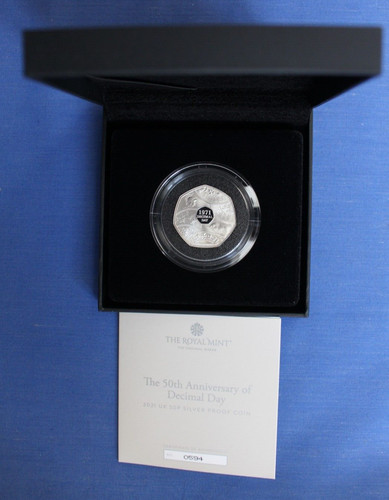 2021 silver proof 50p - silver,
