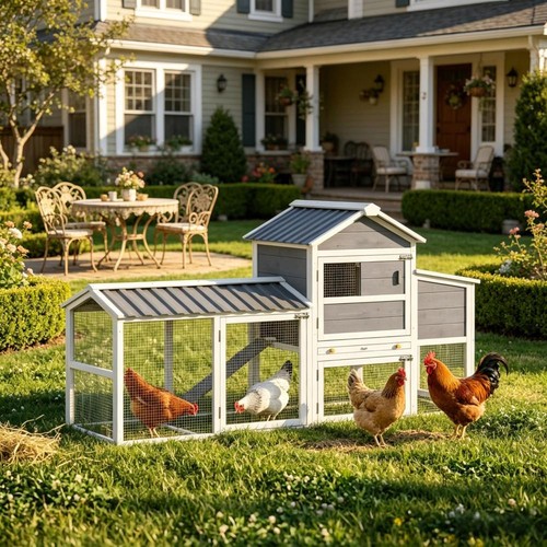 Chicken coop with wheels - chicken,