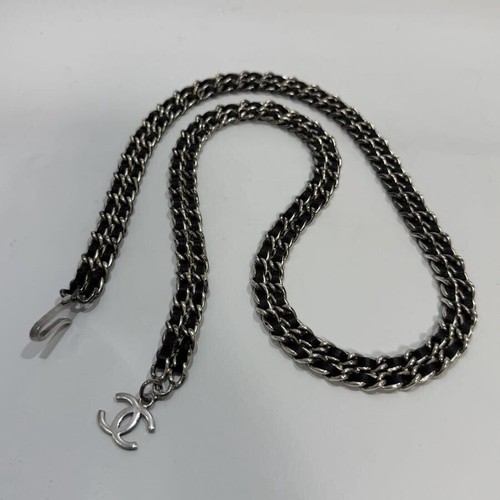 Chanel logo black leather - cc,