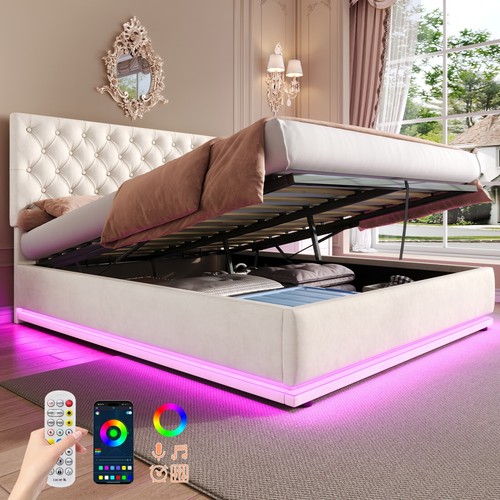 4ft6 double ottoman bed - double,