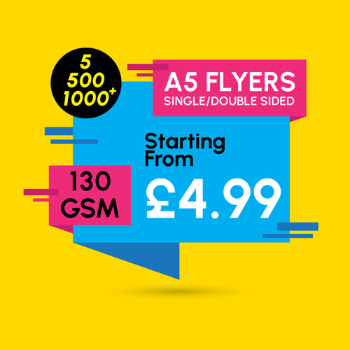 Flyers leaflets printed - a5,
