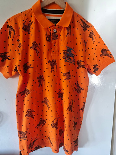 Burberry men orange piqué - burberry, men's