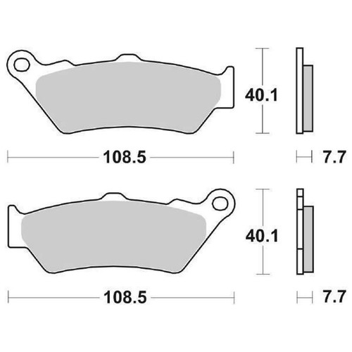 Pair brake pads - of, 674hf