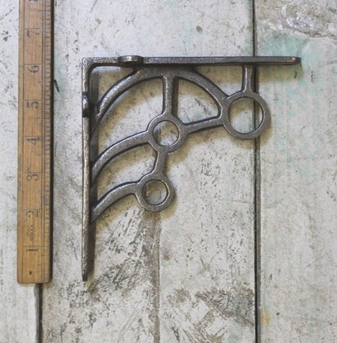 Rustic iron shelf - , brackets