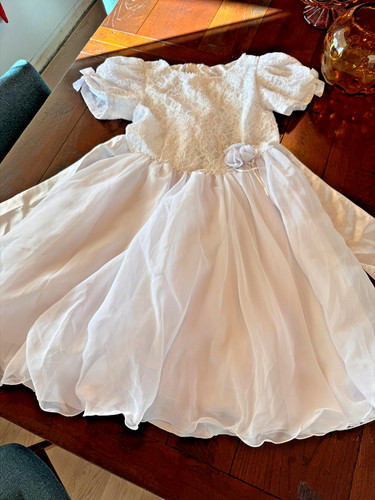 Lovely white lace chiffon - lovely,