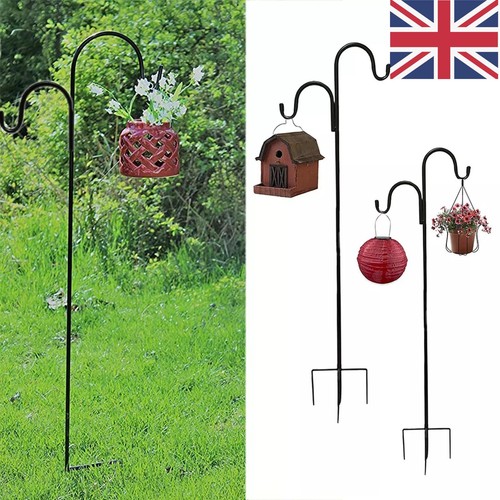 Metal shepherd crook hook bird - crook,
