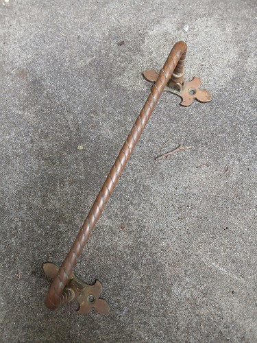 Victorian brass pew end - brass,