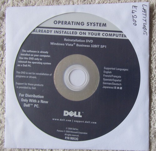 Dell reinstallation windows - dell, cd