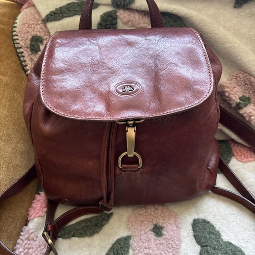 Bridge leather backpack with - leather,