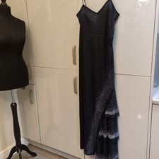 Joseph Ribkoff Couture 14 (10/12) Black  Dress Beaded Christmas New Year Party