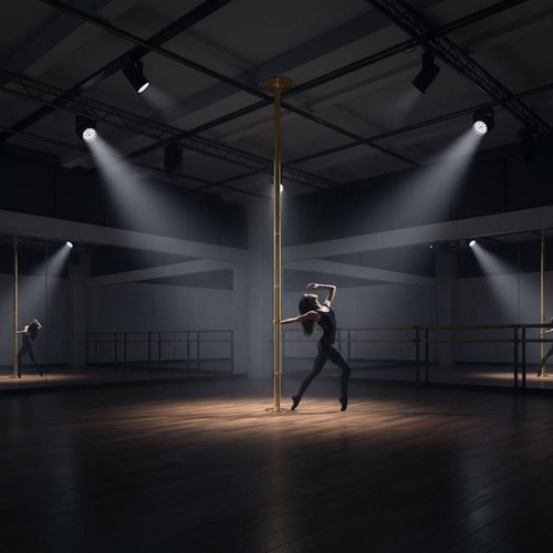 Gold pole dance - gold,