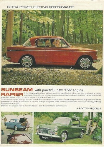 Sunbeam rapier series 1725cc - rapier,