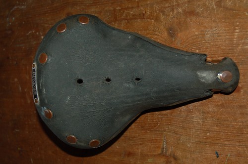 Vintage leather bicycle - bicycle, saddle