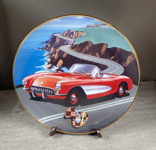 1957 corvette collector plate - corvette,