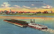 Postcard TN Federal Barge Line