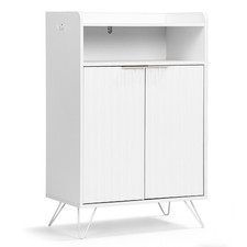 Shoe Cabinet with Grille Panel