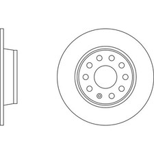 2x Brake Discs Solid For VW