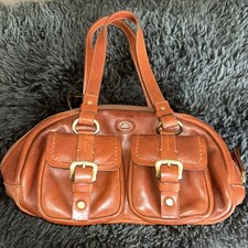 The Bridge Leather Mini Bowling Bag Brown