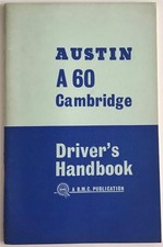 AUSTIN A60 Cambridge  Car Owners Handbook Jan 1965 #AKD 3909C