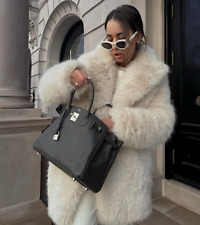 Zara Faux Fur Collared Coat