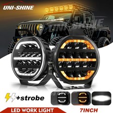 Pair 7 inch Round Spotlights