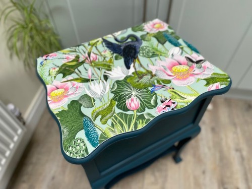 Vintage floral sewing - sewing, side