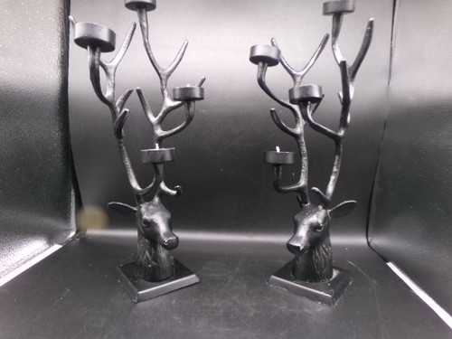 Cast iron stags head - head, antlers