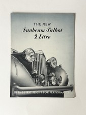 Sunbeam Talbot 2 Litre Car Sales Brochure. 1940 Illustrated. 