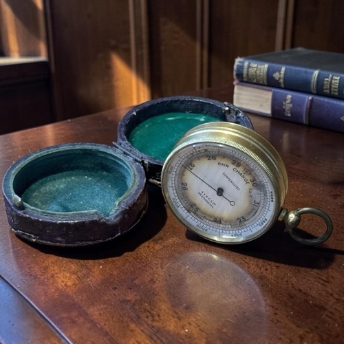 Antique pocket barometer - pocket,