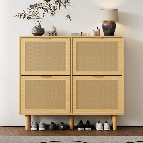 Shoe cabinet rattan with - shoe,