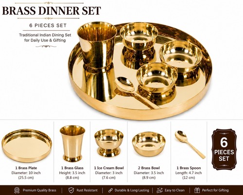 Brass dinner set - brass,