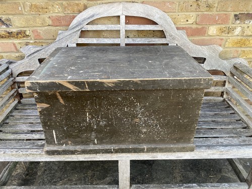 Old antique pine chest - old,