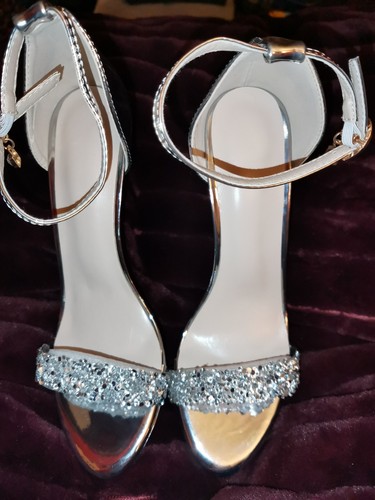 Silver glittery rhinestone - glittery,