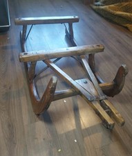 Antique French Wooden Sled Sledge Christmas Display 