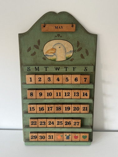 Vintage wooden perpetual wall - vintage,