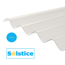 Solstice Polycarbonate Corrugated Roofing Sheet | Clear | 2m,2.5m,3m,4m x 950mm