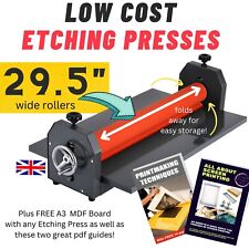 29.5"/75cm Pro Etching Press 👉FREE PRINT BED👈 - Intaglio, Linocut, Collograph