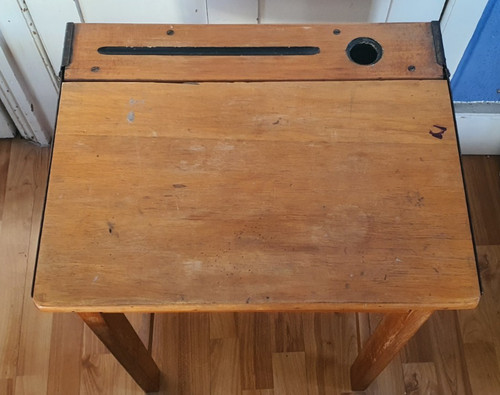 Vintage antique pine school - antique,