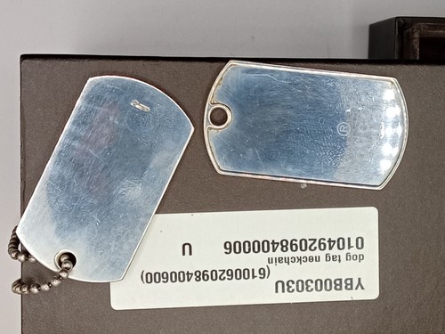 Gucci sterling silver dog tags - silver,