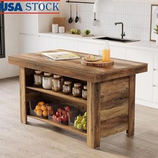 55 Inch Kitchen Island W/