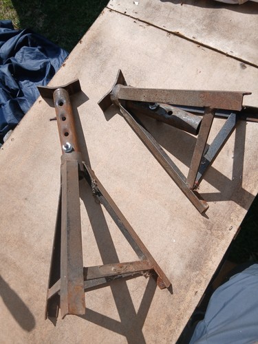 Pair vintage steel car axle - car,